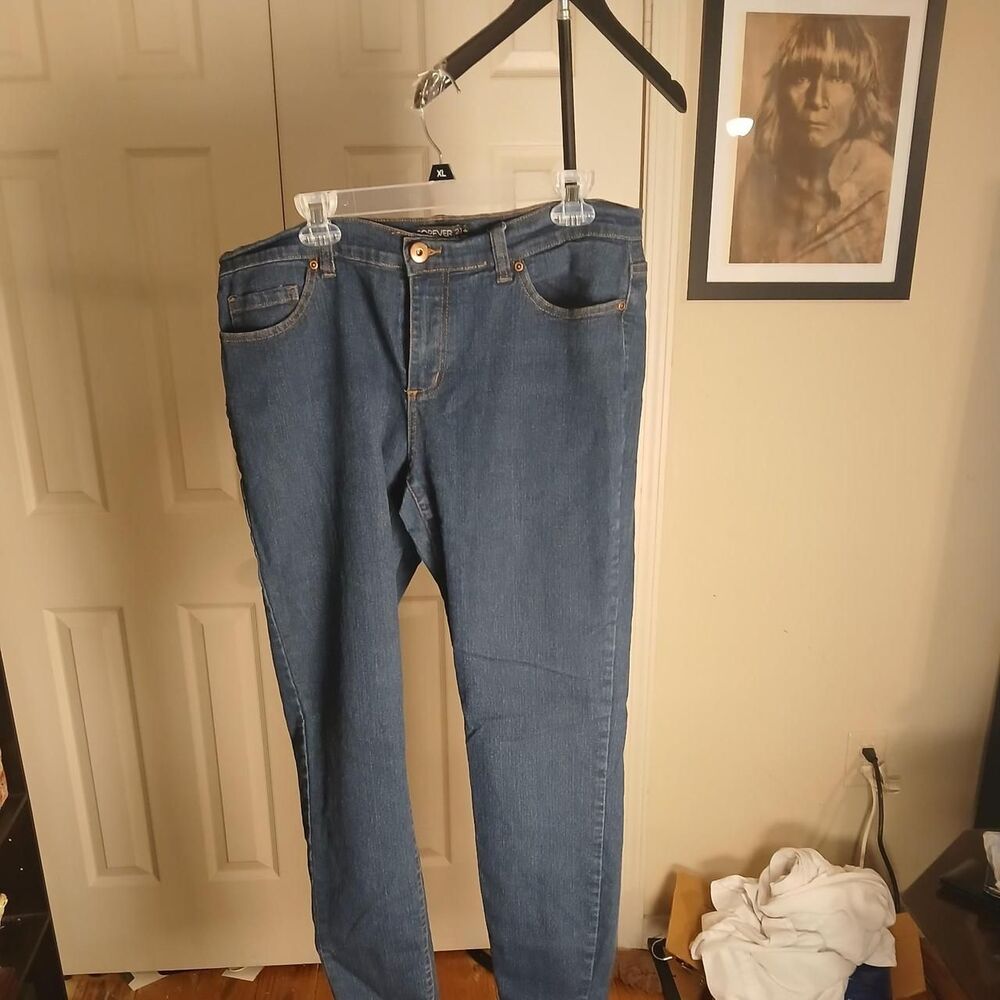 Forever-21-plus Women's Blue and Navy Jeans